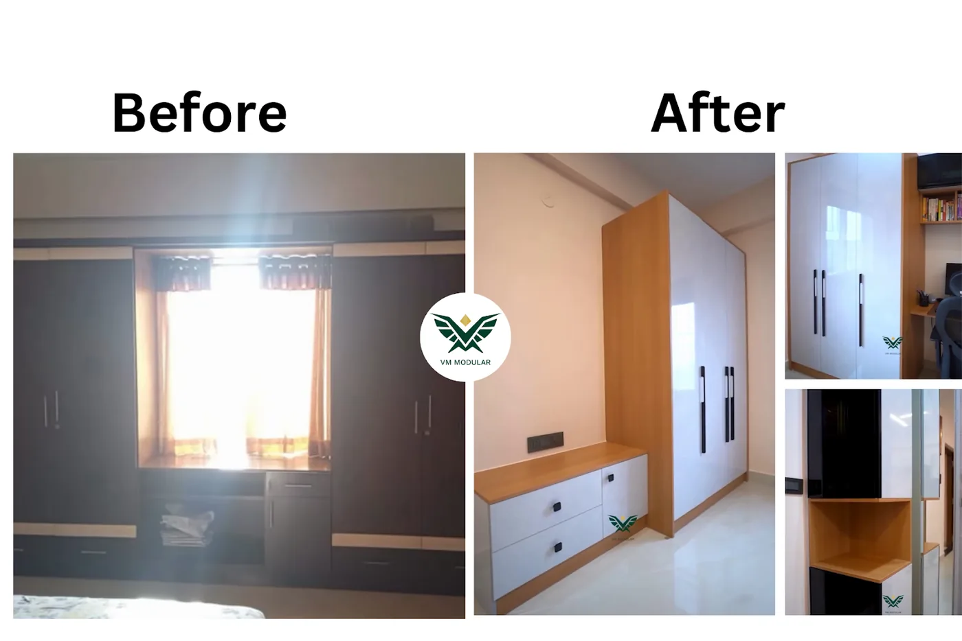 Modular wardrobe design | ARK Towers (Hyderabad) Project | VM Modular