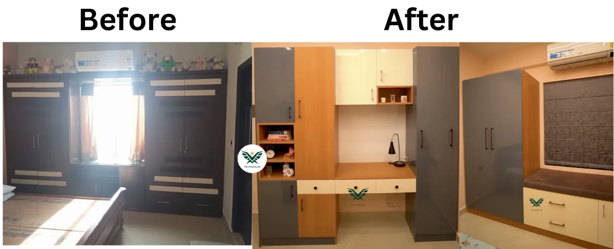 Modular wardrobe design | ARK Towers (Hyderabad) Project | VM Modular