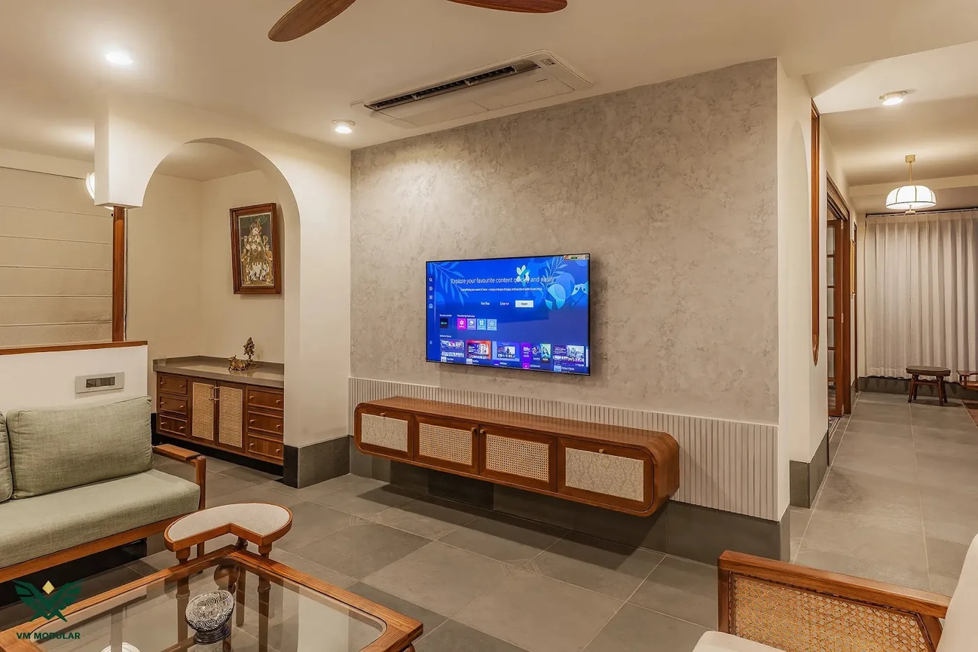 Modern TV unit design | How to Hide TV Wires Without Cutting the Wall in a Home