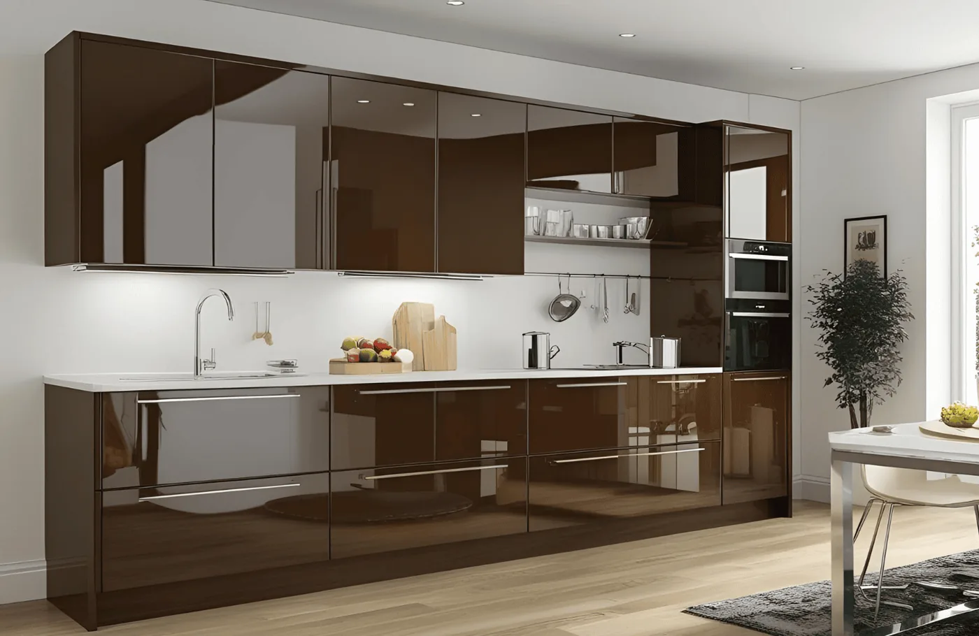 Glossy Finish | Modular Kitchen | Hyderabad