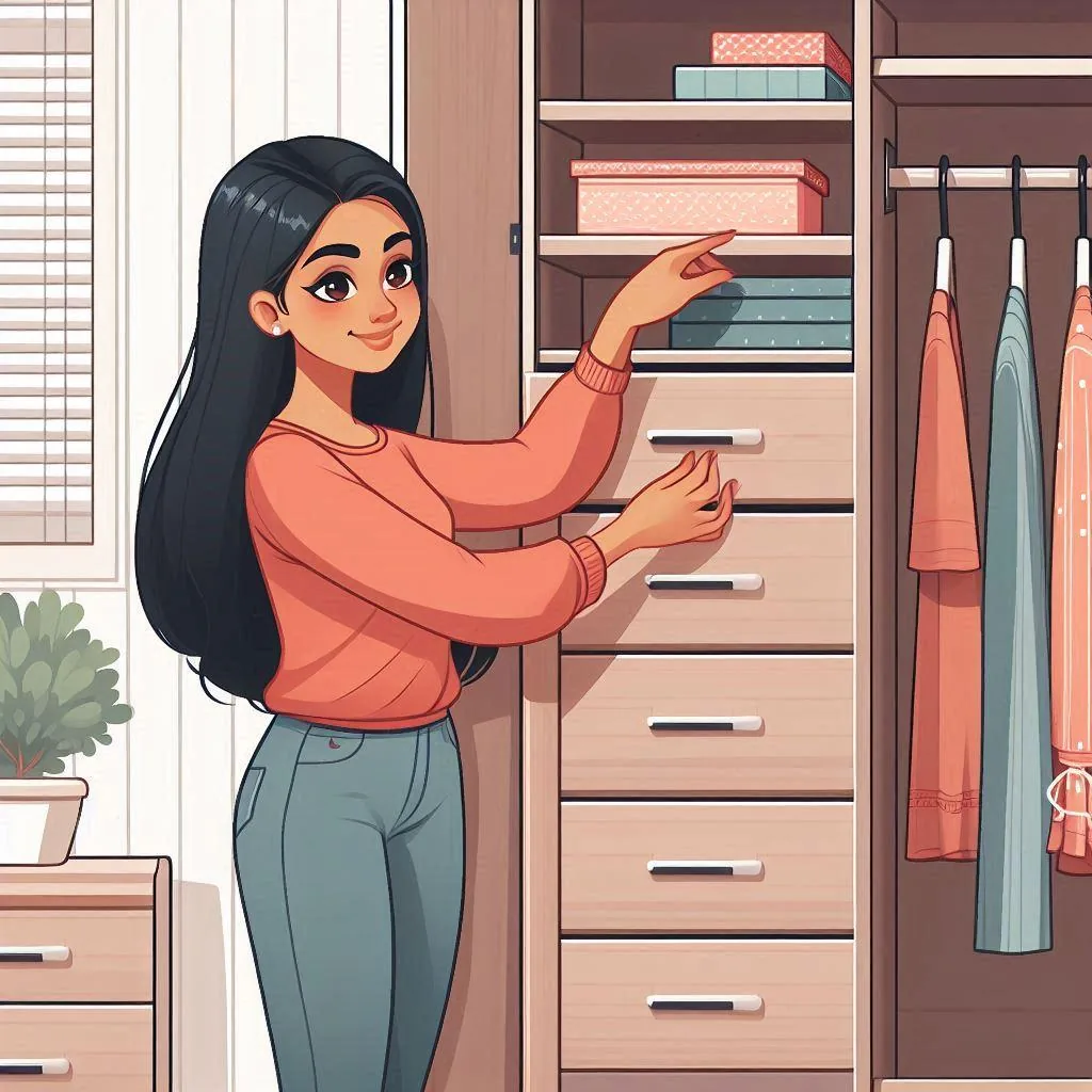 Modular Wardrobe with Adjustable Features for Growing Families