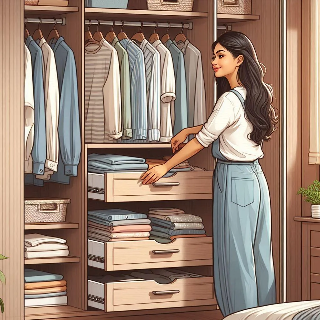 Modular Wardrobe with Adjustable Features for Growing Families